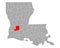 Map of Allen in Louisiana