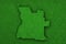 Map of Angola on green felt