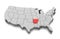 Map of Arkansas state, USA