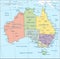 Map of Australia - highly detailed vector illustration