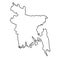 Map of Bangladesh - outline