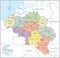 Map of Belgium - highly detailed vector illustration