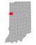 Map of Benton in Indiana