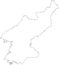 Map black outline North Korea