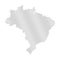 Map of Brazil with a dynamic waves.  Waves Brazil  map with lines on white background.  Global social network.  Gray futuristic ba