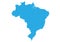 Map of brazil. High detailed vector map - brazil.