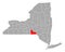 Map of Broome in New York