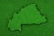 Map of Burkina Faso on green felt