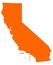 Map of California in orange