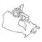 Map of Canada icon, outline style