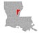 Map of Catahoula in Louisiana