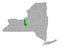 Map of Cayuga in New York