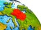 Map of Central Europe on 3D Earth