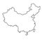 Map of China - outline