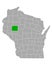 Map of Chippewa in Wisconsin