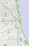 Map of the city of Chicago, USA