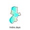 Map City of Indra Jaya illustration design, World Map International vector template with outline graphic sketch style isolated on