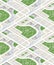 Map of the city in isometric view, seamless pattern