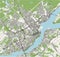 Map of the city of Quebec, Canada