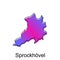 map City of Sprockhovel, World Map International vector design template