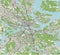 Map of the city of Stockholm, Sweden