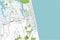 Map of the city of Virginia Beach, Virginia, USA