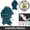 Map of Coahuila, Mexico