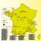 Map of cycling routes in france