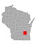 Map of Dodge in Wisconsin