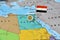 Map of Egypt, flag and Egyptian pound