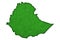 Map of Ethiopia on green felt