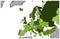 Map of europe green