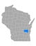 Map of Fond du Lac in Wisconsin