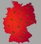 Map of Germany showing the dangerous effects during the raging of COVID-19 or Corona Virus.