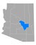 Map of Gila in Arizona