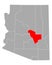 Map of Gila in Arizona