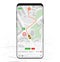 Map GPS navigation mockup screen