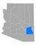 Map of Graham in Arizona