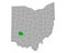 Map of Greene in Ohio