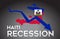 Map of Haiti Recession Economic Crisis Creative Concept with Economic Crash Arrow