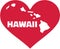 Map of hawaii in a heart
