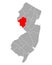 Map of Hunterdon in New Jersey