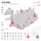 Map of Iceland Epidemic and Quarantine Emergency Infographic Template. Editable Line icons for Pandemic Statistics