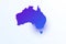 Map icon of Australia. Colorful gradient map on light background. Modern digital graphic design. Light white backdrop vector