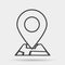Map icon line symbol. Premium quality isolated route element in trendy style