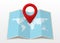 Map icon with Pin Pointer. Modern design. Vector