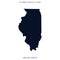 Map of Illinois vector design template