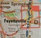 Map Image of Fayetteville, Arkansas