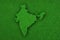 Map of India on green felt