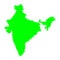 Map India.Green India Map. Map Of India Vector silhouette.India vector map.